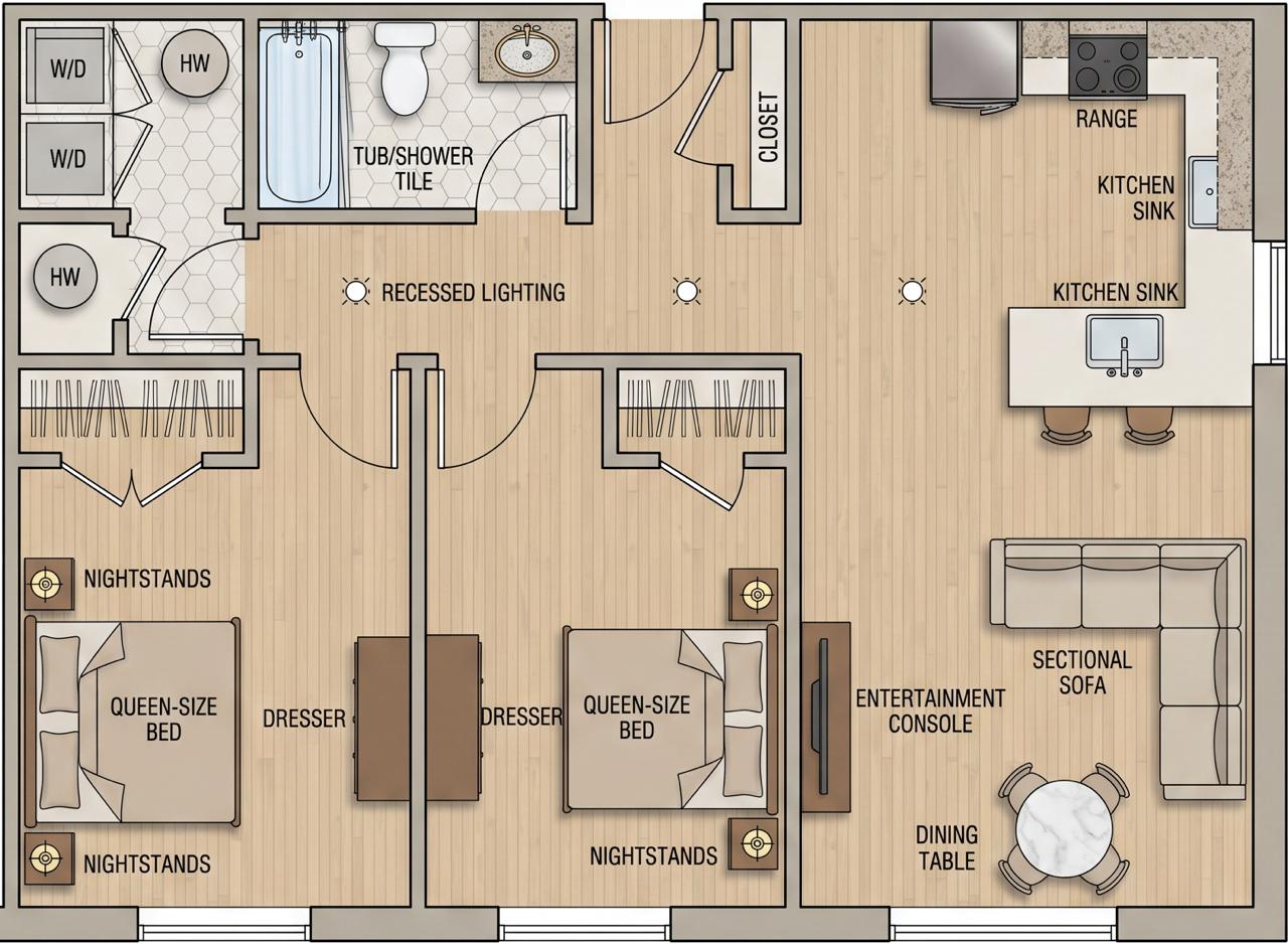 2 Bedroom Unit